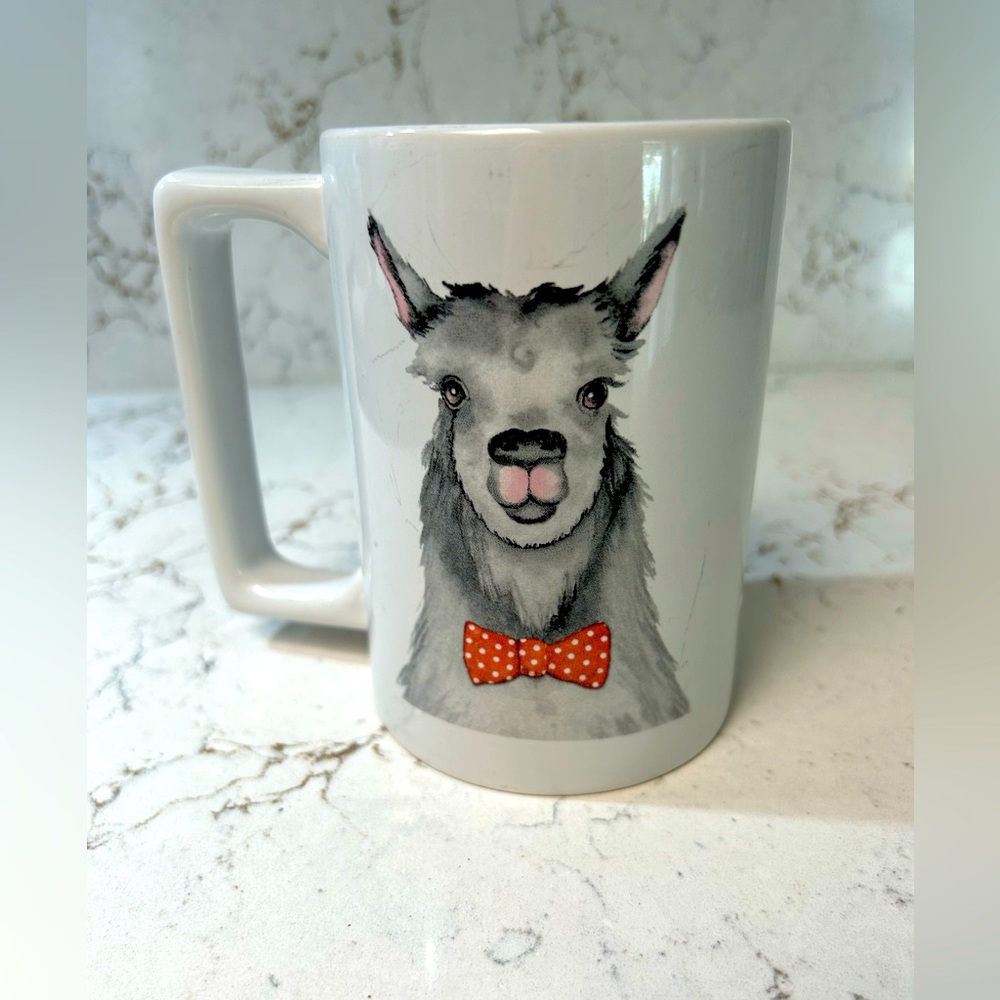 Jaunty Llama With Bow Tie Ceramic Mug